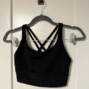 Black lululemon cross back sports bra